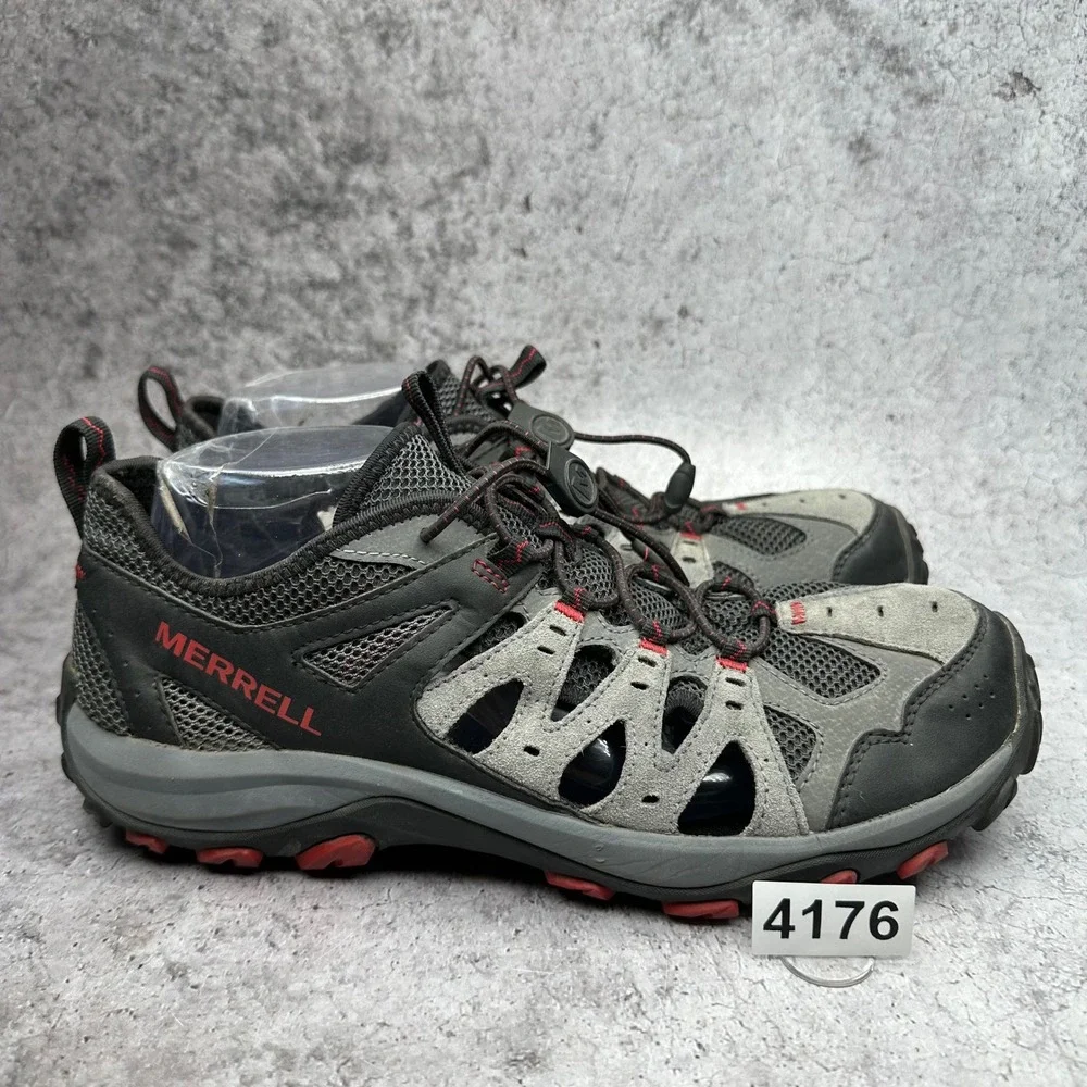 Merrell Accentor 3 Sieve Mens Size 10 Grey Black Red Hiking Sandals J135177 Rock